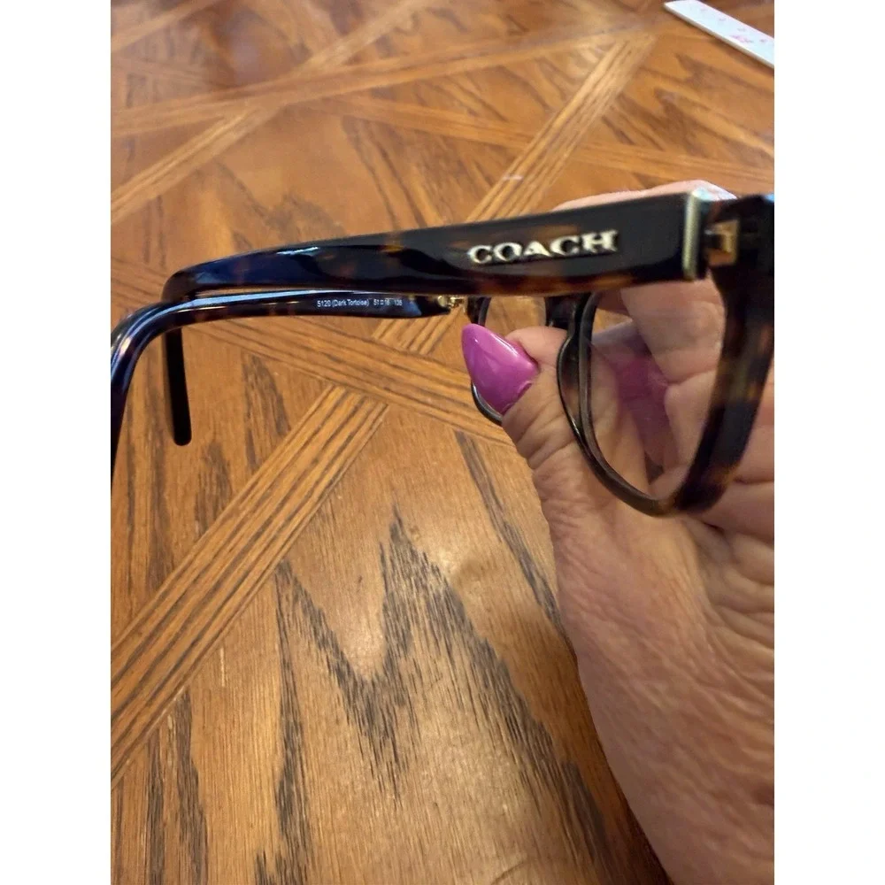 Coach Eyeglasses Frames HC6089 5120 Dark Tortoise Square Full Rim With Case